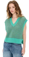 Staud Americana Sweater Breeze Teal