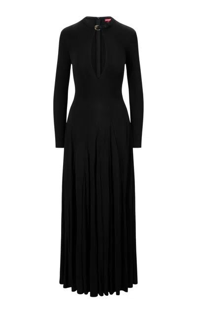 Staud Amerie Cutout Jersey Maxi Dress In Black