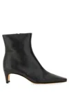 Staud Ankle Boot With Pointed Toe And Kitten Heel In Black