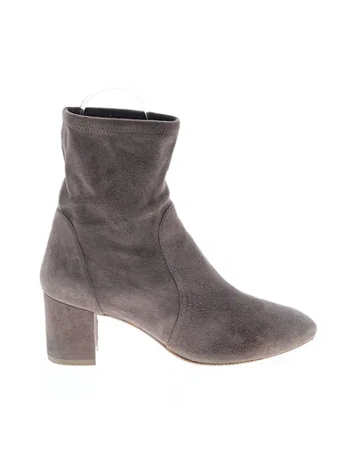 Pre-owned Staud Ankle Boots In Gray
