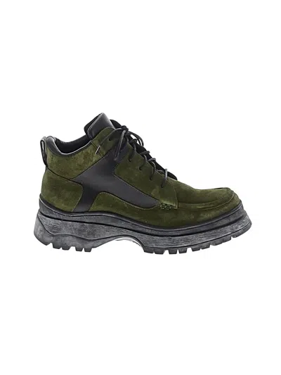Pre-owned Staud Ankle Boots In Green