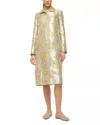 Staud Antoinette Coat In Metallic Bloom In Gray