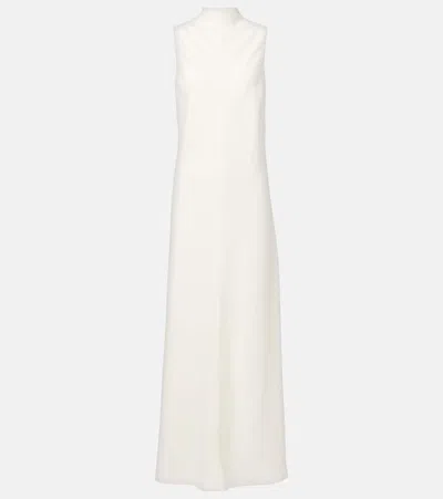 Staud Araya Crêpe Maxi Dress In White