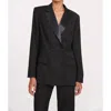 Staud Arch Tuxedo Blazer In Black In Black