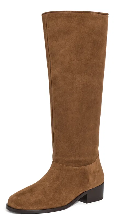 Staud Arlo Boots Cigar In Brown