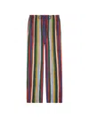 Staud Mateo Stripe Cotton Drawstring Pants In Multi