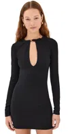 Staud Astor Ponte Minidress In Black