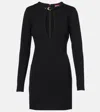 Staud Astor Ponte Minidress In Black
