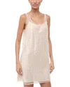 Staud Aurielle Sequined Tulle Minidress In Neutral