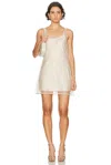 Staud Aurielle Mini Dress In White