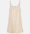 Staud Aurielle Sequined Tulle Minidress In Neutral