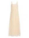 Staud Delfina Organic Cotton-blend Guipure Lace Maxi Dress In Neutral