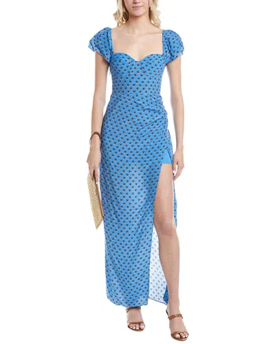 Staud Avril Maxi Dress In Blue