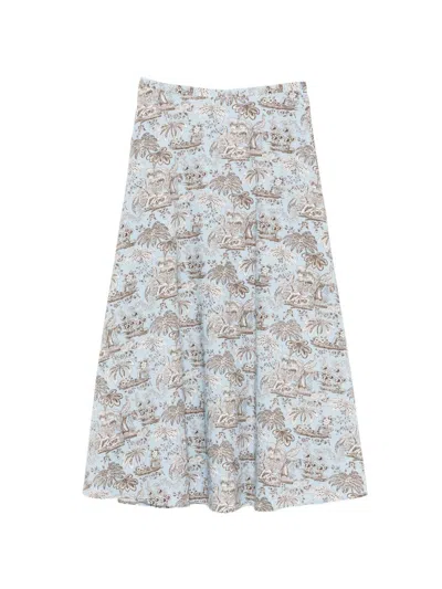 Staud Axel Skirt In Blue