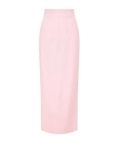 Staud Back Bifurcated Skirt In Pink