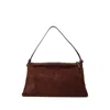 Staud Wally Suede Shoulder Bag In Brown
