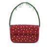 Staud Tommy Beaded Strawberry-motif Shoulder Bag In Multi
