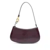 Staud Ollie Shoulder Bag With Curved Handle In Purple