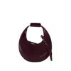 Staud Mini Moon Crescent Top-handle Shoulder Bag In Burgundy