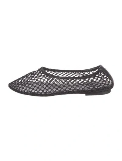 Pre-owned Staud Ballet Flats In Black