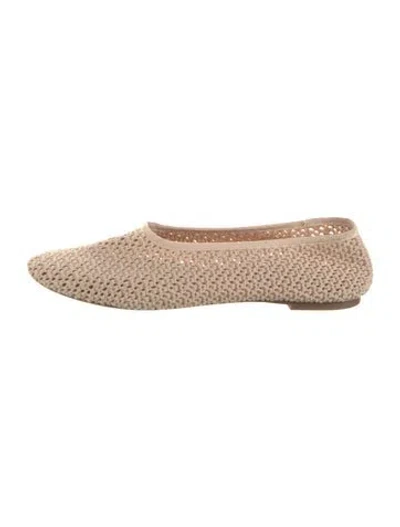Pre-owned Staud Ballet Flats In Neutrals