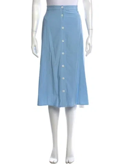 Pre-owned Staud Bamboo Midi Length Skirt In Blue