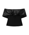 Staud Bare-shoulder Blouse In Black