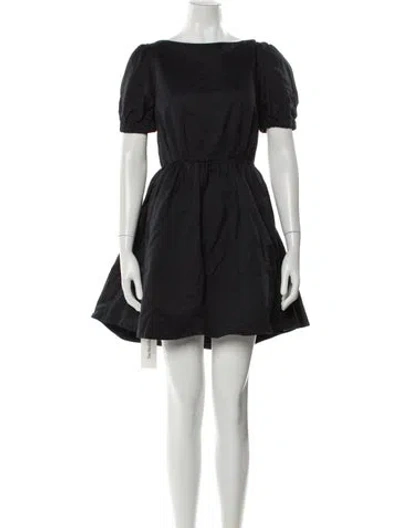 Pre-owned Staud Bateau Neckline Mini Dress In Gray