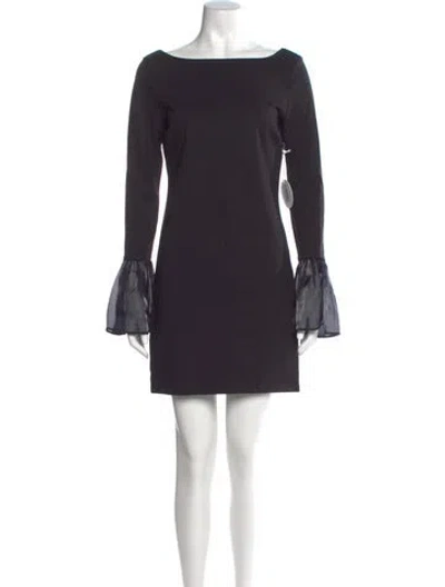 Pre-owned Staud Bateau Neckline Mini Dress W/ Tags In Black