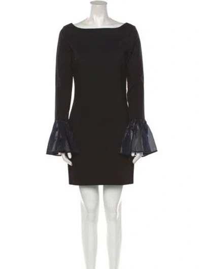 Pre-owned Staud Bateau Neckline Mini Dress W/ Tags In Black