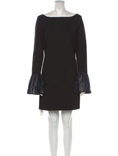 Pre-owned Staud Bateau Neckline Mini Dress W/ Tags In Black