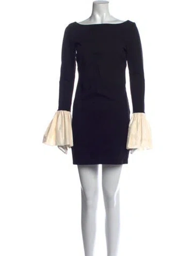 Pre-owned Staud Bateau Neckline Mini Dress W/ Tags In Black