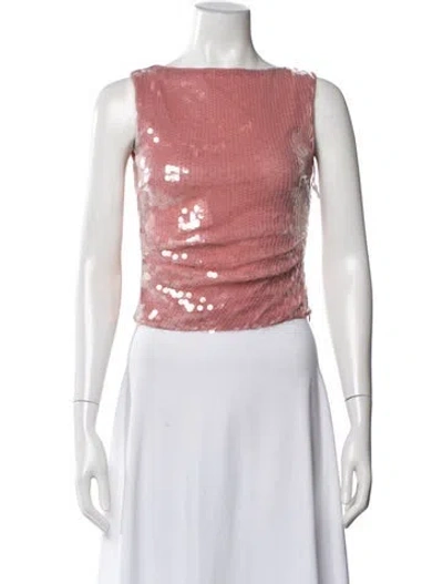 Pre-owned Staud Bateau Neckline Sleeveless Top W/ Tags In Pink