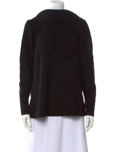 Pre-owned Staud Bateau Neckline Sweater In Black