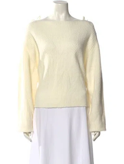 Pre-owned Staud Bateau Neckline Sweater W/ Tags In Neutrals