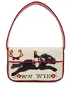 Staud Bead-embellished Shoulder Bag In Neutral