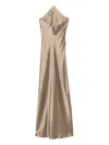 Staud Bead-embellished Slip Maxi Dress In Neutral