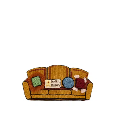 Staud Beaded Couch Clutch In Yellow