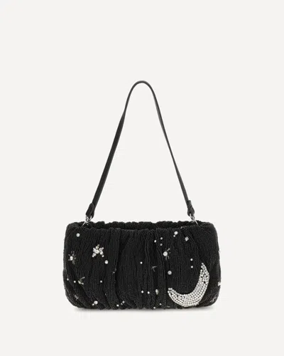 Staud Beaded Shoulder Bag In Black