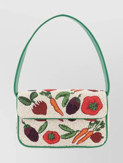 STAUD BEADED SHOULDER BAG LEATHER STRAP