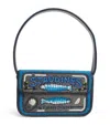 Staud Beaded Ines Tommy Shoulder Bag In Blue