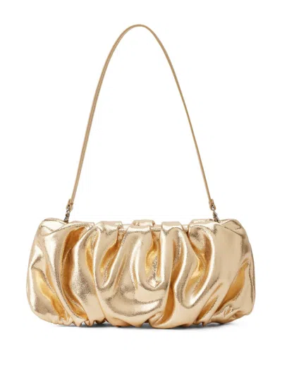 Staud Bean Metallic-finish Shoulder Bag In Gold