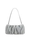Staud Bean Ruched Convertible Shoulder Bag In White