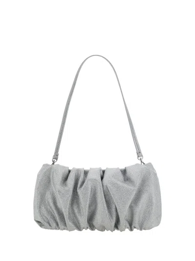 Staud Bean Ruched Convertible Shoulder Bag In White