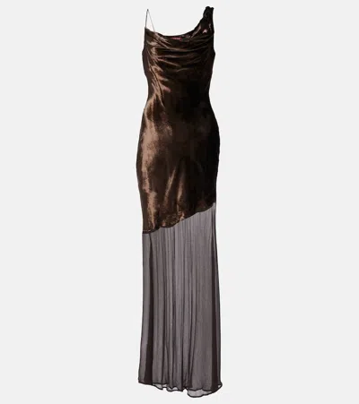 STAUD BEATON ASYMMETRIC MAXI DRESS