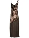 Staud Beaton Maxi Dress In Dark Chocolate In Brown