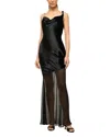 Staud Beaton Mixed Media Dress In Black