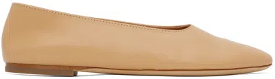 STAUD BEIGE ALBA BALLERINA FLATS