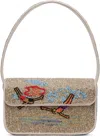 Staud Beige Tommy Beaded Bag