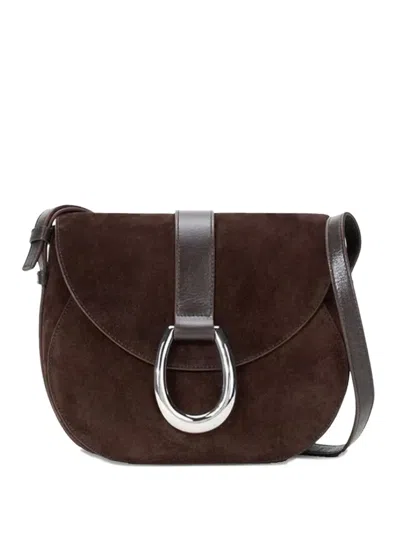 STAUD BELLA SADDLE SUEDE CROSS BODY BAG